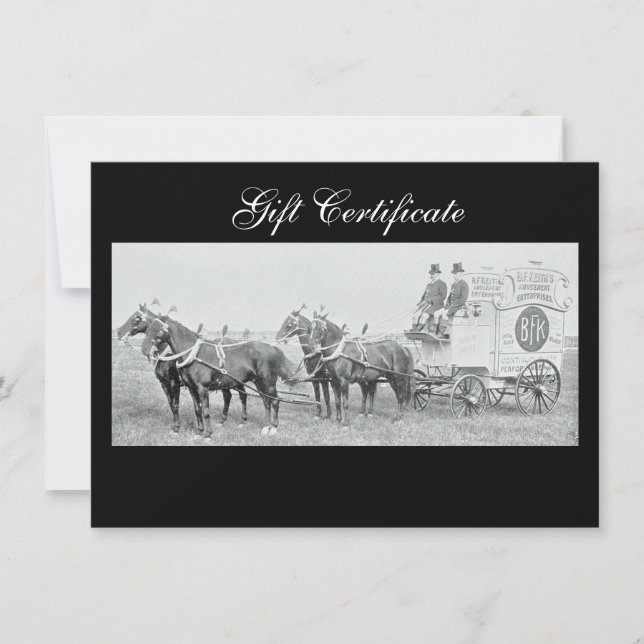 Gift Certificate 🎁 Customizable Budget Template (Front)