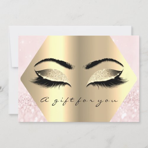 Gift Certificate Diamond Gold Lash Pink Makeup