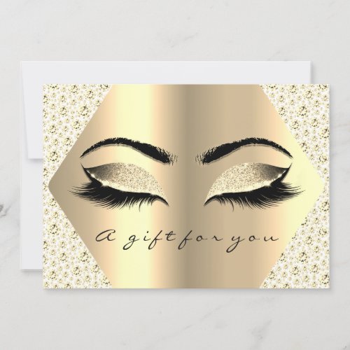 Gift Certificate Diamond Gold Lash White Makeup