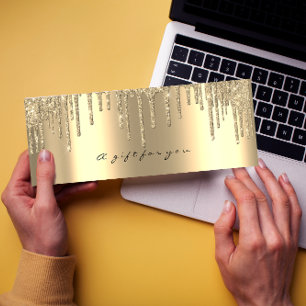 Gift Certificate Drips Faux Gold Makeup Small