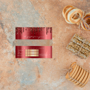 Gift Certificate Drips Marsala Gold Makeup Small