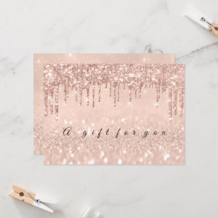 Gift Certificate Drips Rose Gold Envelope Invitati Invitation
