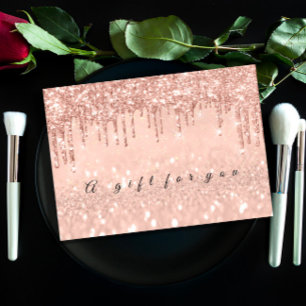 Gift Certificate Drips Rose Gold Envelope Invitation