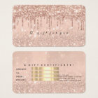 Gift Certificate Drips Rose Gold Makeup Small