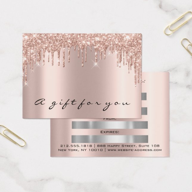 Gift Certificate Drips Sparkly Gray Makeup Mighty (Office)