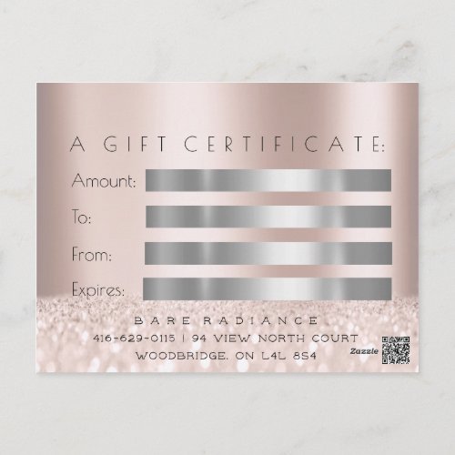 Gift Certificate Electrolysis Hair Removal Gray Postcard