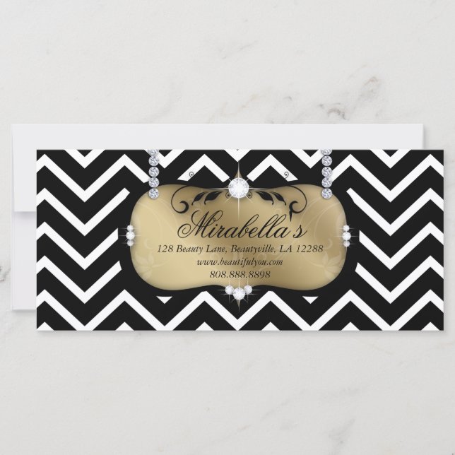 Gift Certificate Fashion Salon Jewelry Chevron (Front)