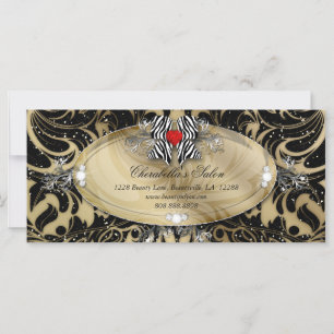 Gift Certificate Fashion Salon Jewelry Zebra Bow