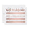 Gift certificate faux chic rose gold hello marble