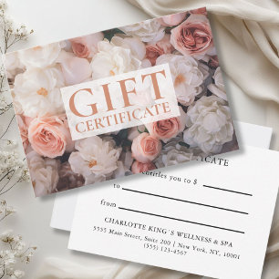 GIFT CERTIFICATE     Floral  