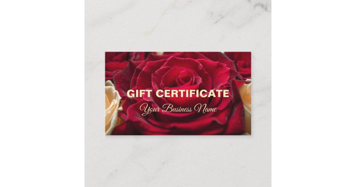 Gift certificate, gift business card Zazzle