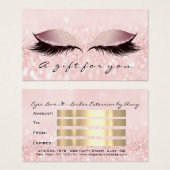 Gift Certificate Glitte Pink Lash Extension Makeup (Front & Back)