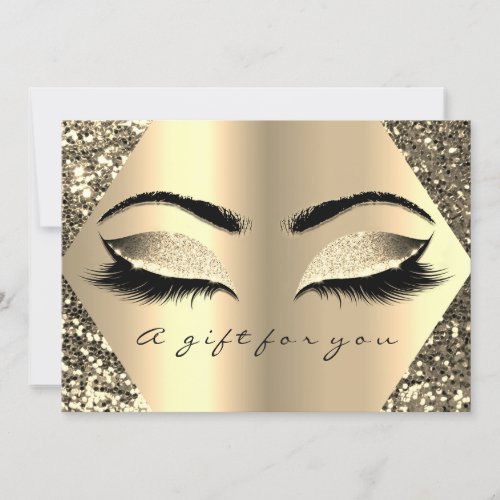 Gift Certificate Glitter Black Lash Beauty Makeup