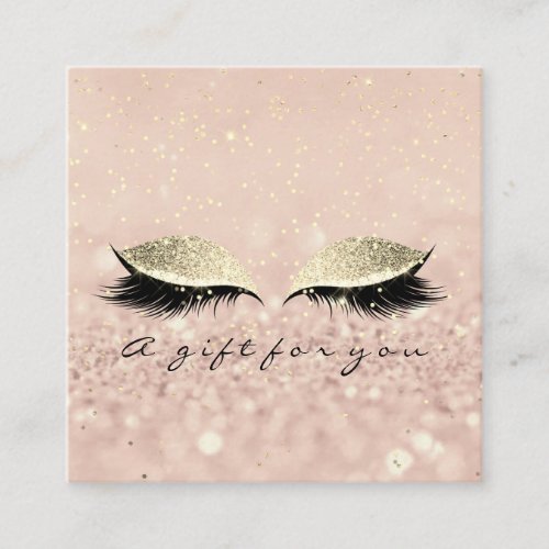 Gift Certificate Gold Glitter Lashes Makeup Artist