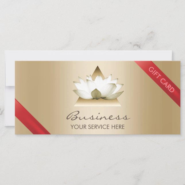 Gift Certificate | Gold Lotus Logo Spa & Salon (Front)