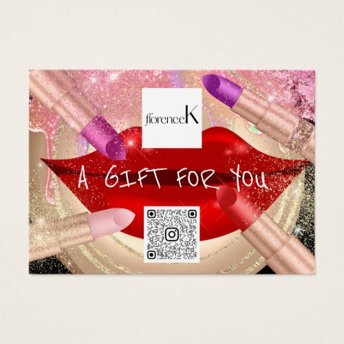 Gift Certificate Gold Makeup Artist Drip QR Code