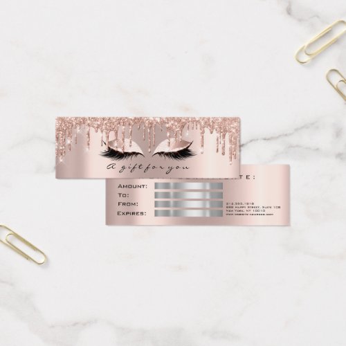 Gift Certificate Gray Rose Spark Lash Makeup Small