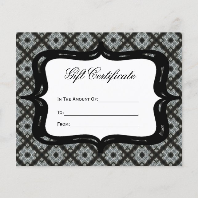 Gift Certificate Grey Pattern (Front)