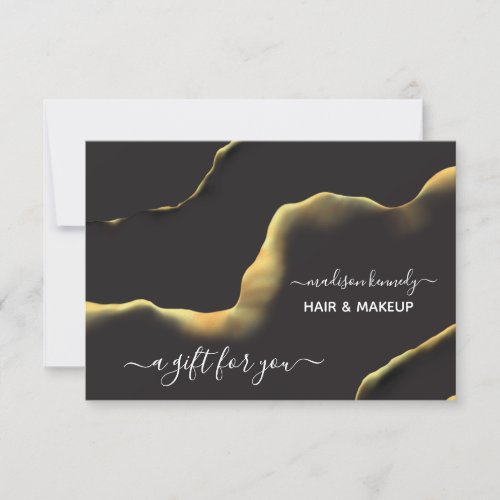 Gift Certificate Hair and Makeup Abstract Ink Fab