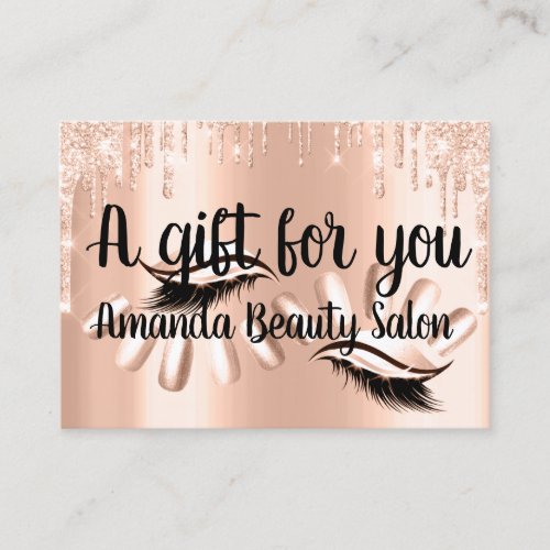 Gift Certificate Hair Spa Nails Luxury Blush Drip