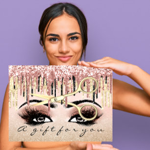 Gift Certificate Hairdresser Rose lux Gold Makeup