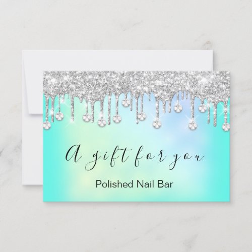 Gift Certificate Holograph Glitter Drips Nails Bar