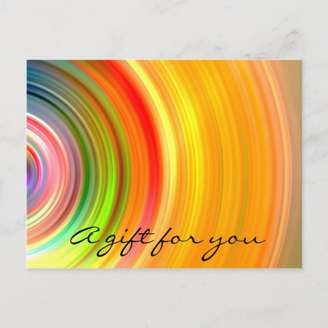 Gift Certificate Holograph Rainbow Beauty Studio Postcard (Front)