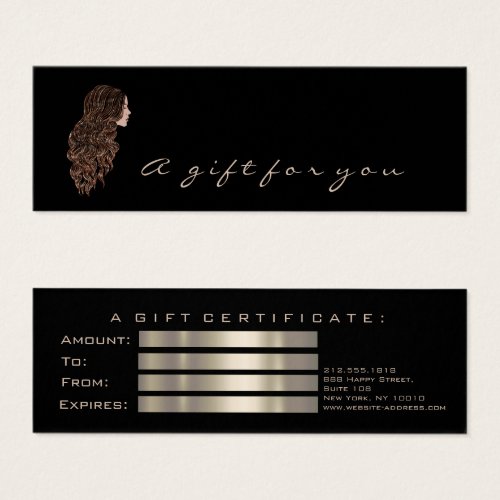 Gift Certificate Ivory Hairdresser Makeup Black