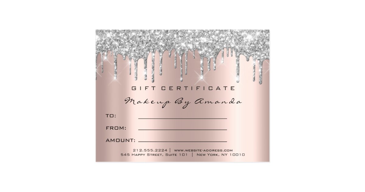 Gift Certificate Lash Extension Makeup Spark Gray Postcard | Zazzle.com
