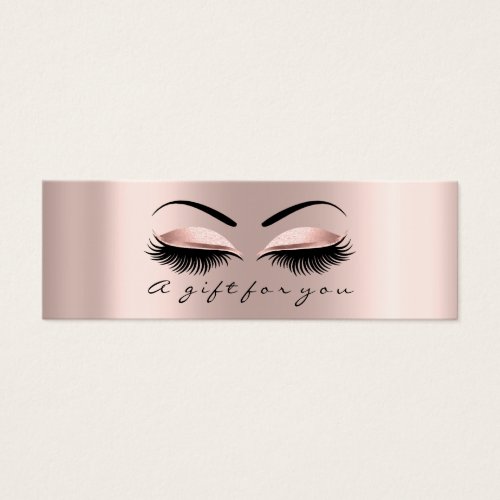 Gift Certificate Lashes Brows Gray  Makeup Small