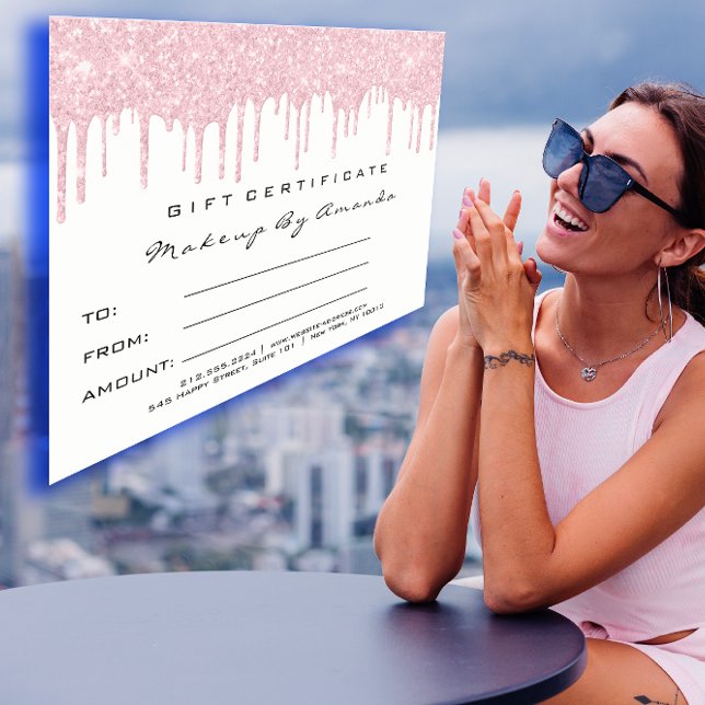 Gift Certificate Lashes Extension Makeup Pink Postcard (Gift Certificate Lashes Extension Makeup Pink Postcard)