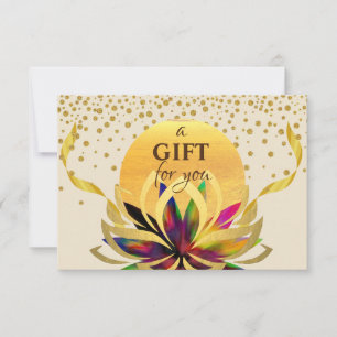 Gift Certificate Lotus Flower Yoga Healing Health