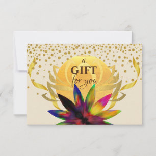 Gift Certificate Lotus Flower Yoga Healing Health