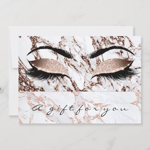 Gift Certificate Marble Copper Lash Beauty Makeup