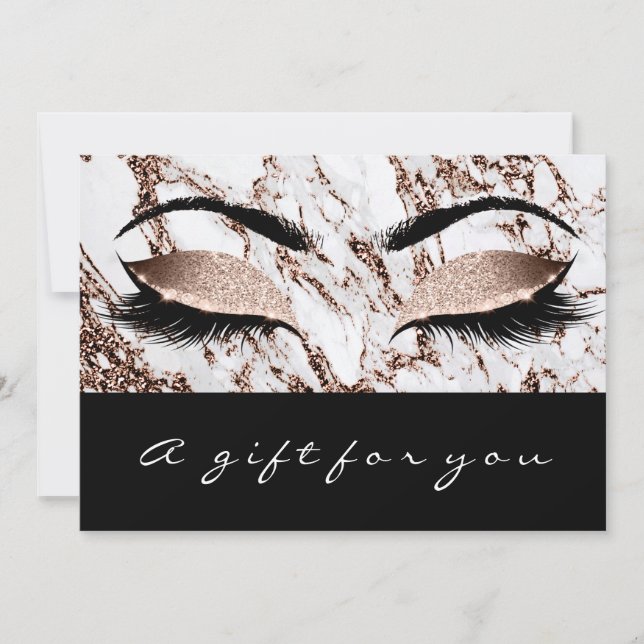 Gift Certificate Marble Copper Lashes Studi Makeup (Front)