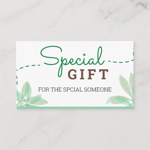 Gift Certificate Massage Therapist Service Business Card