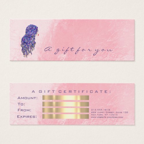 Gift Certificate Mermaid Hairdresser Makeup