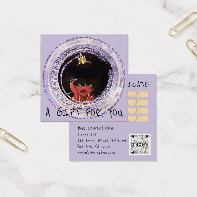 Gift Certificate Nails Hair Dresser Makeup Violet (Office)