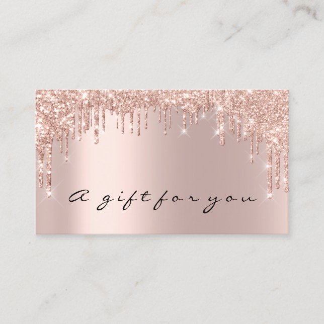 Gift Certificate Nails Makeup Eyelash Rose Gold (Front)