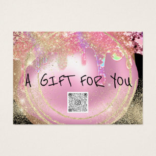 Gift Certificate Nails Pink Makeup Drips QR Code