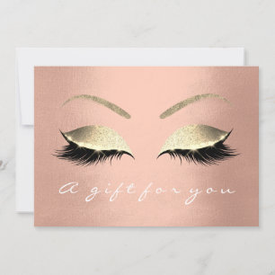 Gift Certificate Pink Rose Gold Lash Beauty Silk