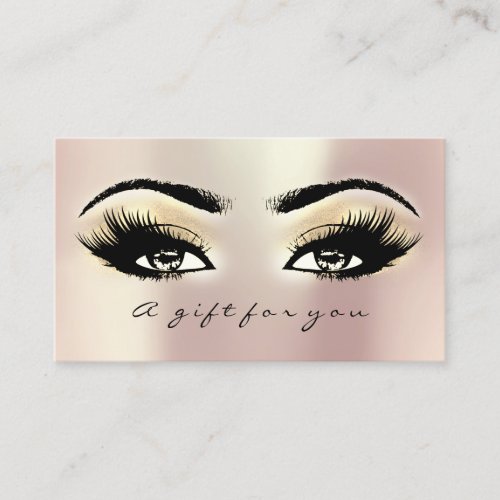 Gift Certificate Pink Rose Lashes Champaigne