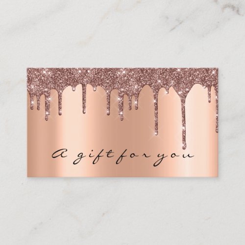 Gift Certificate Rose Gold Metallic Elegant Drips