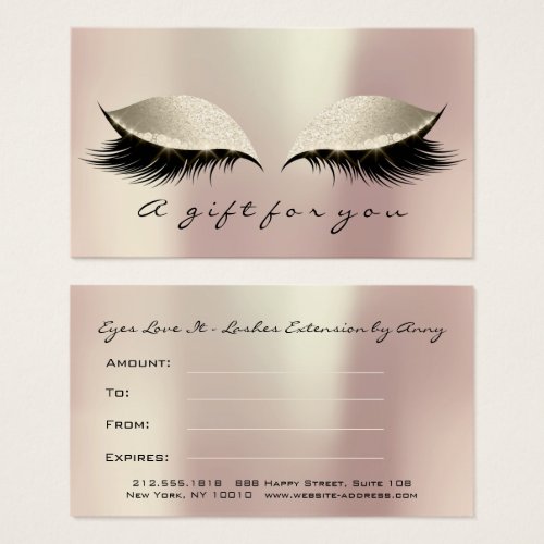 Gift Certificate Rose Ivory Lash Extension Makeup