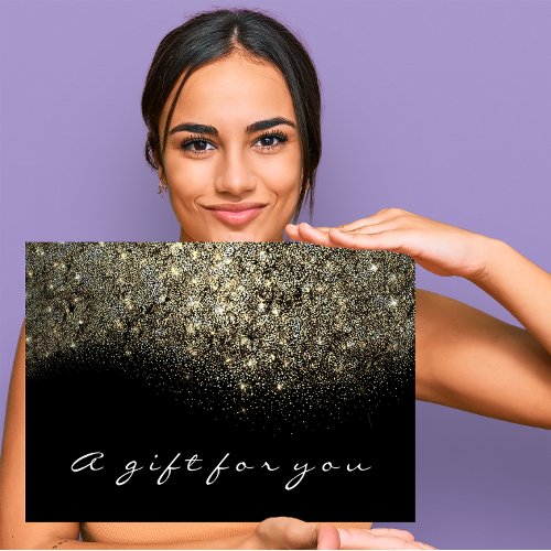 Gift Certificate Sepia Gold Glitter Lash Beauty