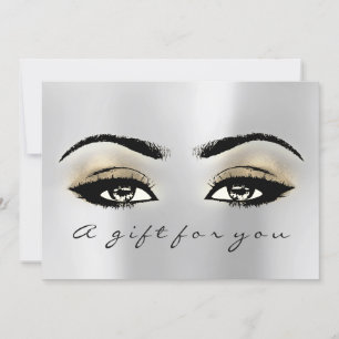 Gift Certificate Silver Gold Lash Beauty Makeup