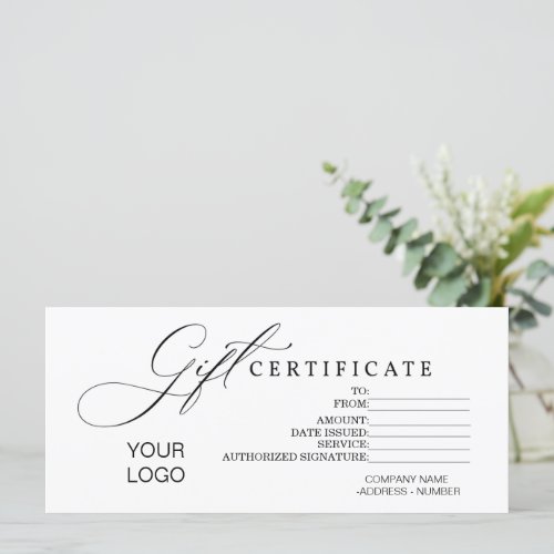 Gift Certificate Small business Gift Card edit