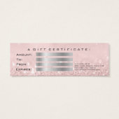Gift Certificate Small Pink Lashes Makeup Gray (Back)