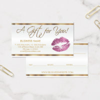 Gift Certificate So Pink Lipstick Business