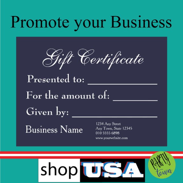 Gift Certificate Template Generic New Value Budget (advertising and promotion)